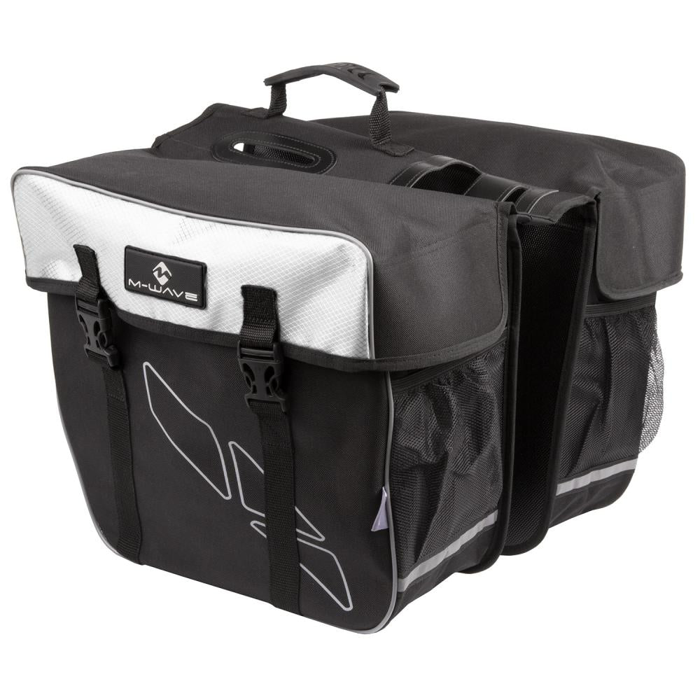 M-Wave Amsterdam Double - Gepäckträgertasche doppelt, robustes Polyester 600D, großes Stauraumvolumen, wetterfestes Material, stabile …