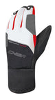 CHIBA Softshell Finger - Radhandschuhe, winddicht, atmungsaktiv, Touchfinger, Größe 10, weiß/rot