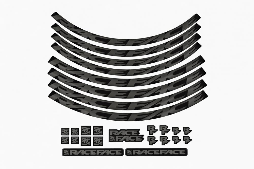 Race Face Next R31 Laufrad Decal Set, 29", schwarz - individuelles Wheel-Design