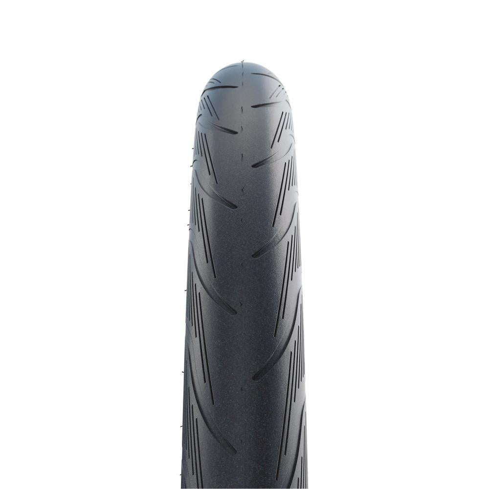 Schwalbe Spicer Plus 28 Zoll Drahtreifen mit PunctureGuard und Green Compound in der Profilansicht.