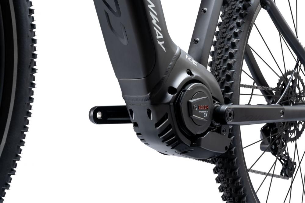 CONWAY Elektro-MTB Hardtail "Cairon S 1.0" (#1), Diamant, 29", black matt / light grey matt, 9-Gang SHIMANO "Cues", 53 cm / XLnnDas Elektro-MTB Hardtail besteht aus einem Aluminiumrahmen. Die Federgabel bietet einen Gabelfederweg von 120 mm. Der Antrieb e