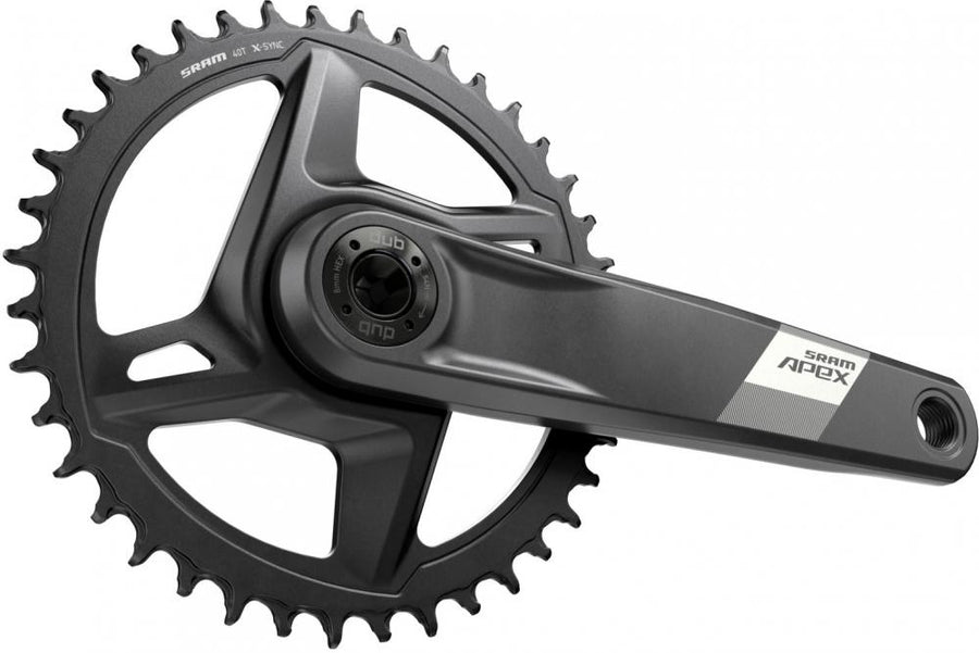 KRG SRAM Apex 1 D1 DUB wd 83A AI 165mm 42 Z,12-f., sw, alu, DM, o.DUB-Lager