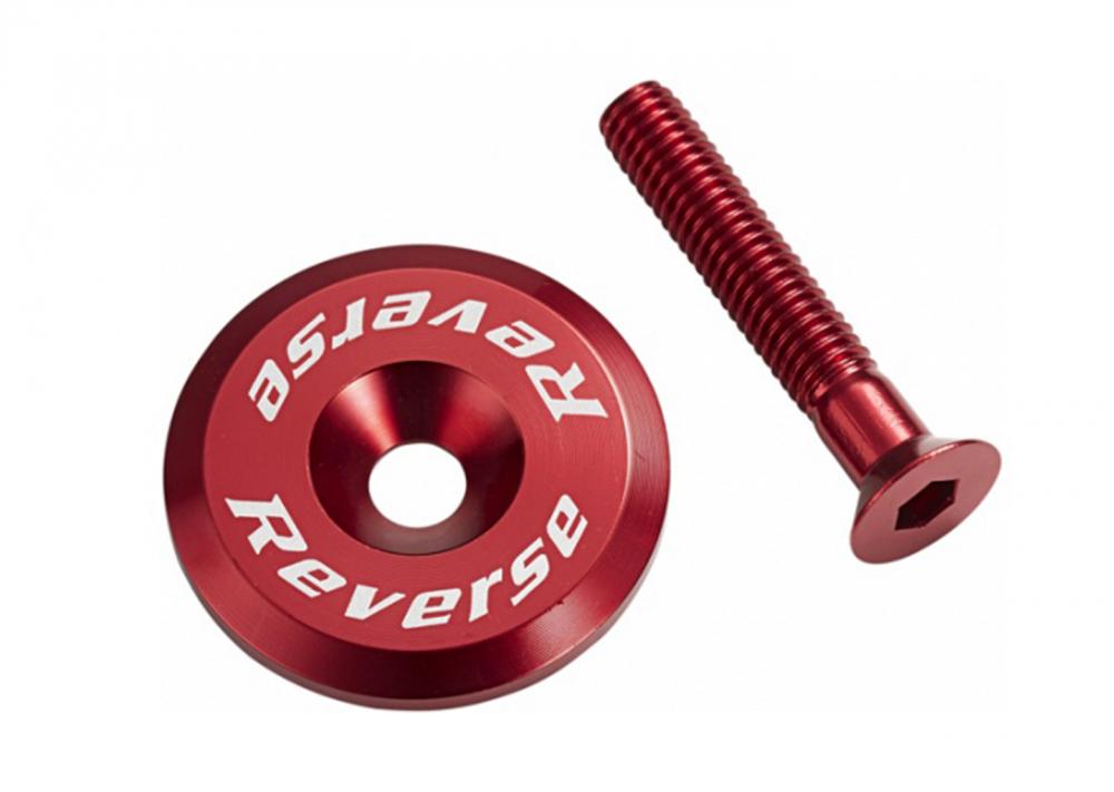 Reverse Components Ahead-Steuersatzkappe 1 1/8 Zoll, Rot, 8 g
