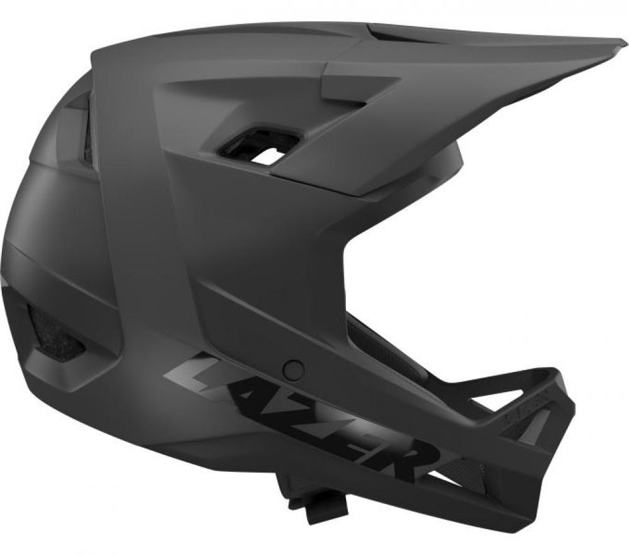 LAZER Helm Chase KinetiCore Matte Black XS - leichter Fullface-Gravity-Helm mit Top-Schutz