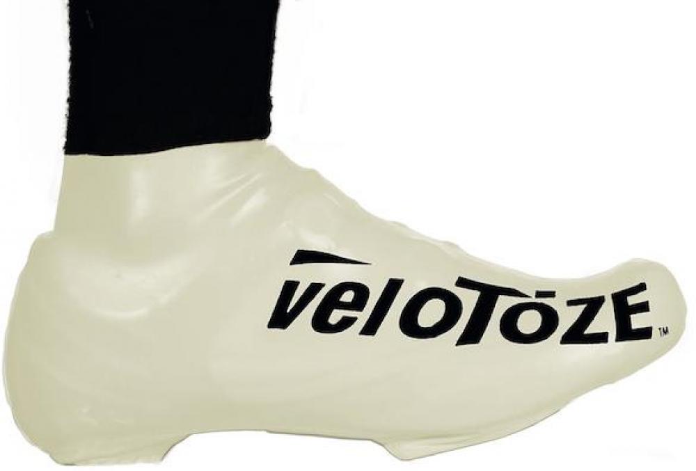 VeloToze Überschuh 2.0 kurz weiß L/XL Weiß - wasserdichter Aero-Überschuh für kalte Tage