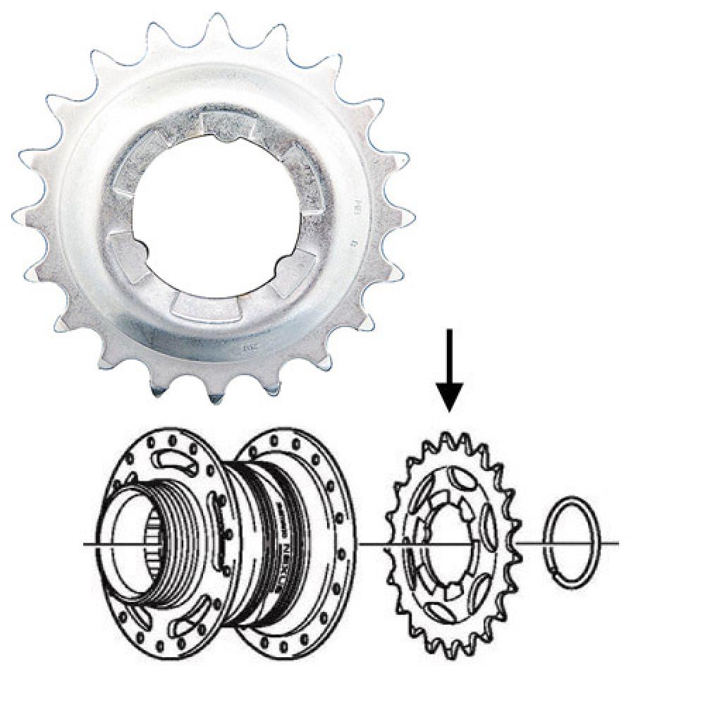 SHIMANO Ritzel NEXUS 18 Zähne silber - Original Ersatzteil für Shimano Nexus Nabenschaltungen