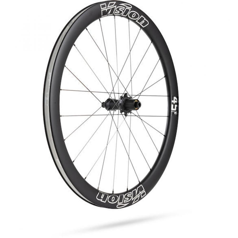 Vision Laufradsatz Metron 45 SL Disc 622x21x45 mm Schwarz/silber - aerodynamischer Carbon-Performance-Satz
