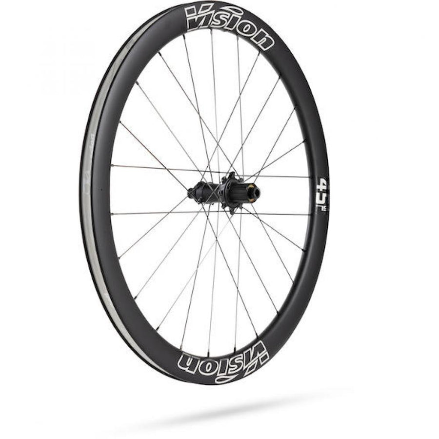 Vision Laufradsatz Metron 45 SL Disc 622x21x45 mm Schwarz/silber - aerodynamischer Carbon-Performance-Satz