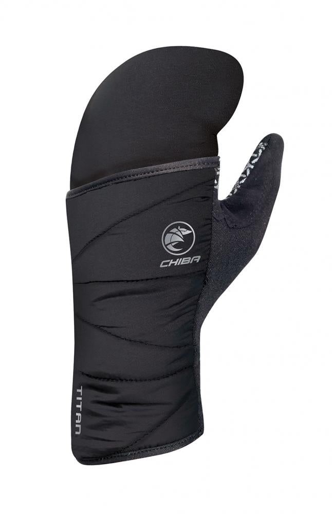 CHIBA Polarfleece Titan - Radhandschuhe XS schwarz, Polartec & Primaloft, winddicht, Touchfunktion