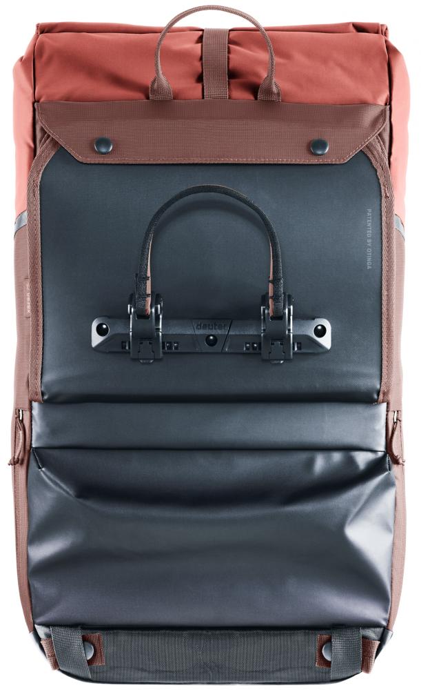 Deuter Xberg 25 Fahrradtasche Raisin-Caspia - 2-in-1 Rucksack & Hinterradtasche 25L