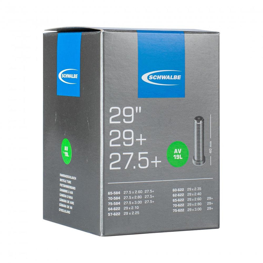 Schwalbe Schlauch AV19L 54-75/584-622 mit 40mm Autoventil für 29 und 27,5+ Zoll Reifen.