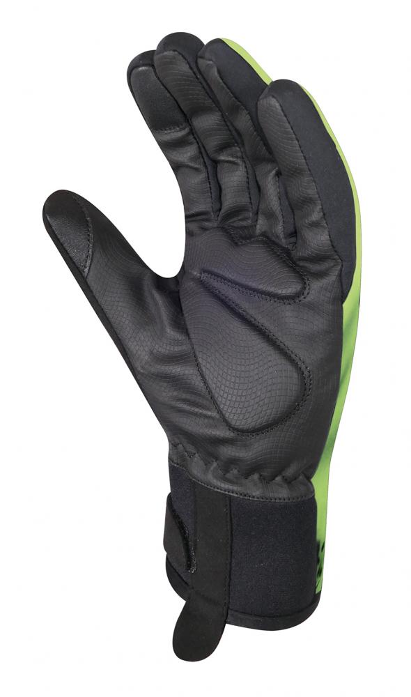 CHIBA 2nd Skin - wasserdichte Softshell-Radhandschuhe neongelb, Touchfinger, Größe M
