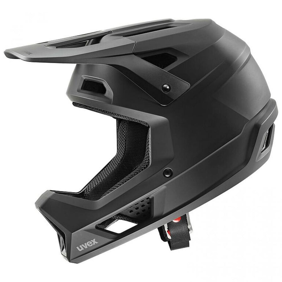 Uvex Ravage Fullface MTB-Helm black-grey matt 60-63 cm - Hardshell, COOLMAX®, 12 Belüftungen, Break-Away-Shield, ASTM F1952 zertifiziert