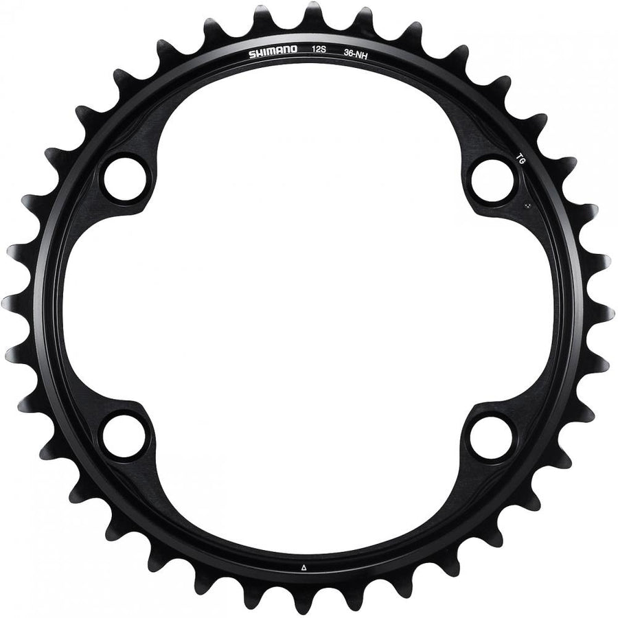 Shimano DURA-ACE FC-R9200 36 Zähne 12-fach Kettenblatt, schwarz, für High-Performance Rennräder.