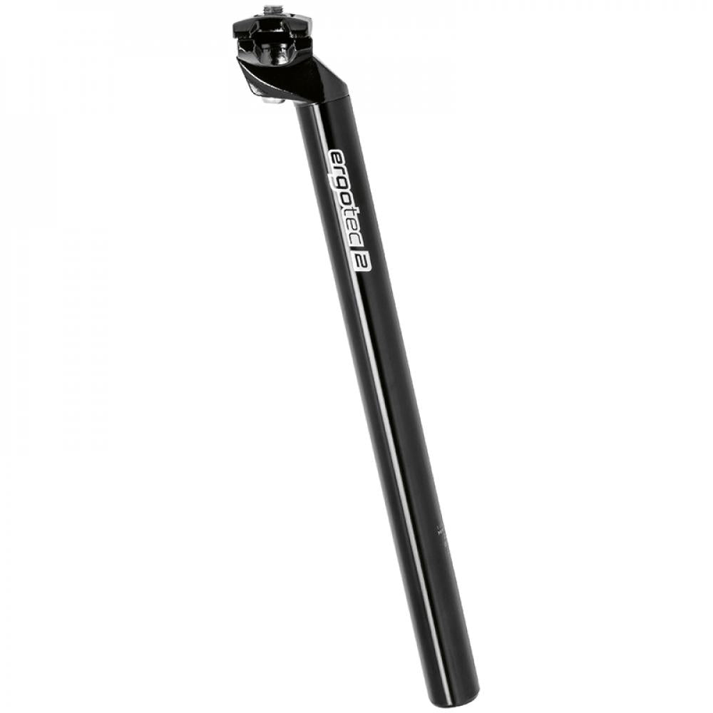 Ergotec Patentsattelstütze Alu Ø 28,6 mm 350 mm schwarz - Alu 6061 T6, 18 mm Offset, Sicherheits-Level 2 Diebstahlschutz