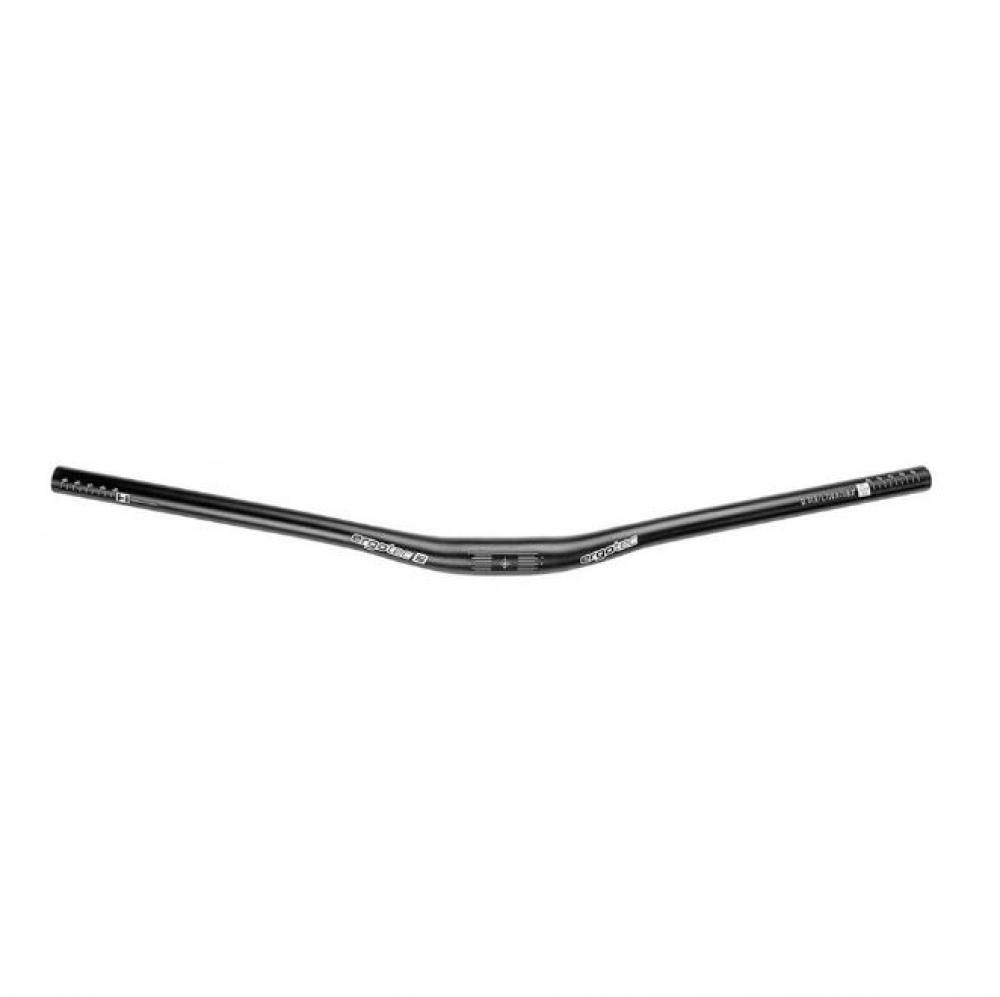 Schwarzer matter Ergotec Low Riser Lenkerbügel aus Alu, 31,8mm x 720mm, 9°.