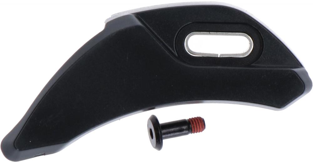SHIMANO Führungseinheit SM-CDE80 für E-Bike Kettenführung, schwarz mit silbernem Detail und Schraube.