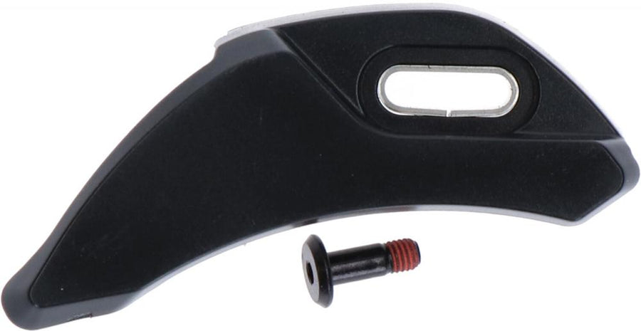 SHIMANO Führungseinheit SM-CDE80 für E-Bike Kettenführung, schwarz mit silbernem Detail und Schraube.