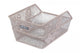 Basil Cento S Flower Hinterradkorb - nude metallic, Stahl, feste Montage, 31x21x17 cm, Tragkraft bis 10 kg