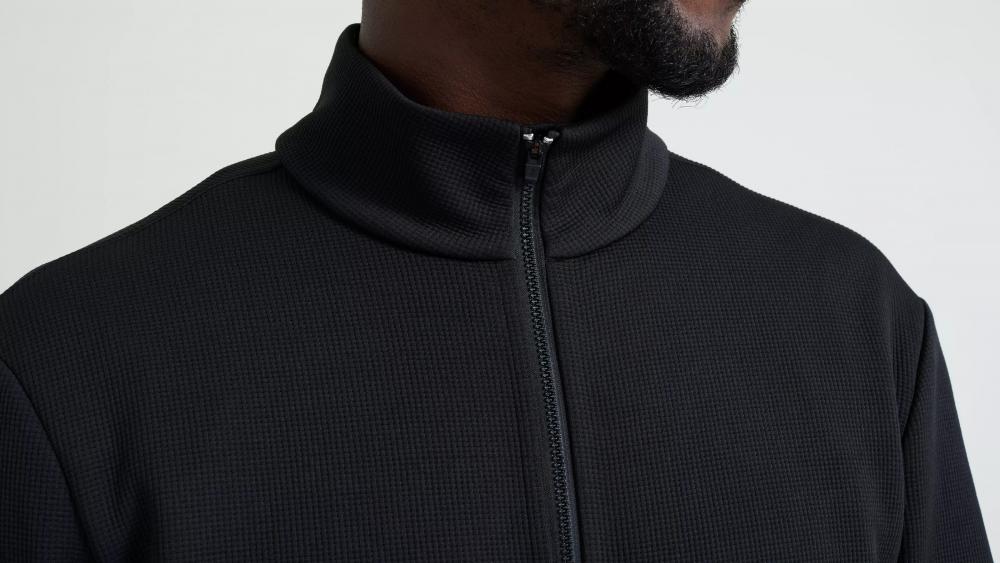 TRACK Trainingsjacke Herren Schwarz XXL - Sportjacke aus 100% Polyester