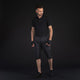 CHIBA Regenhose kurz - wasserdicht, winddicht, atmungsaktiv, Reflektoren, schwarz, S