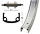 Bike-Parts Laufrad Hinterrad 26x1.9 Alunabe Schraubkranz 6-7 fach Festachse 36-Loch Alu-Kastenfelge silber Zink-Speichen