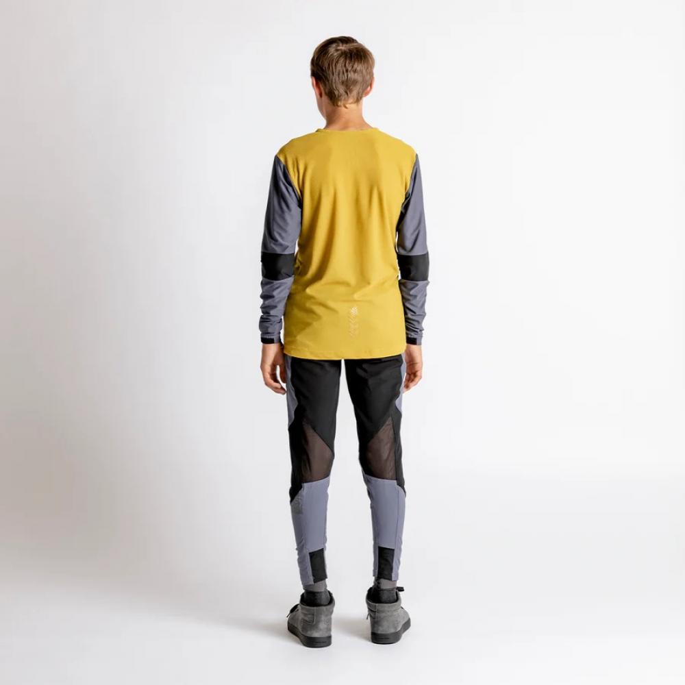 IXS Sports Division iXS Trigger EVO Kids Long KM Acacia / Charcoal - leichtes Race-Jersey für junge Biker