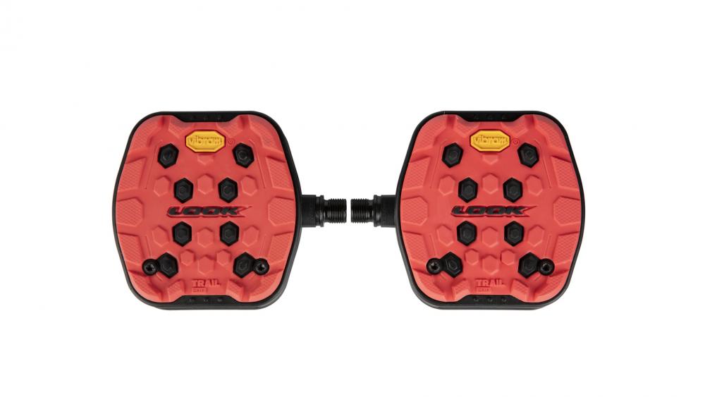 LOOK Trail Grip Pedal Flat-MTB-Plattform 107×103 mm, Activ Grip by Vibram, Chromoly Achse