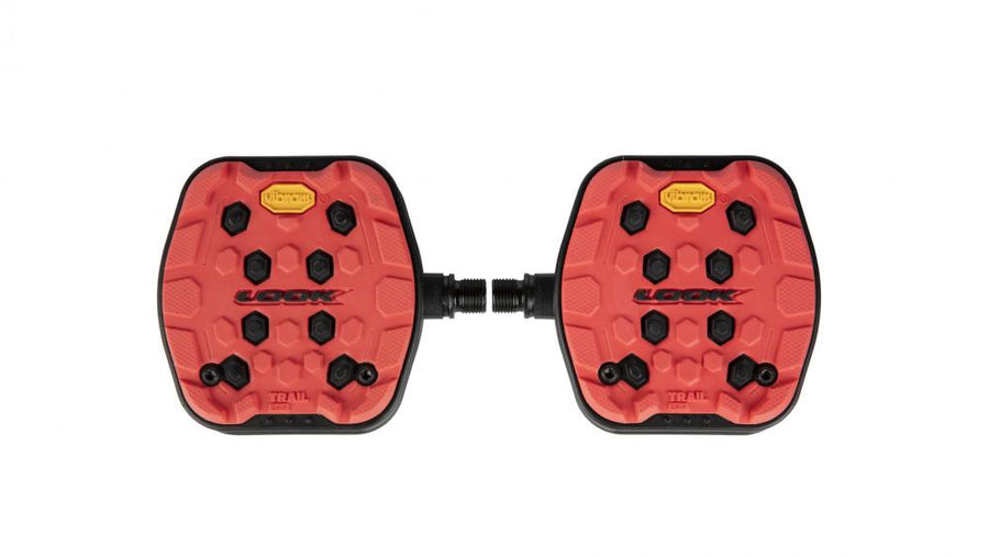 LOOK Trail Grip Pedal Flat-MTB-Plattform 107×103 mm, Activ Grip by Vibram, Chromoly Achse