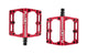 Deity Black Kat Plattform-Pedale rot 100×100 mm - ultraleicht CNC-Alu, doppelt versiegelte Lager, inkl. Ersatz-Pin-Kit