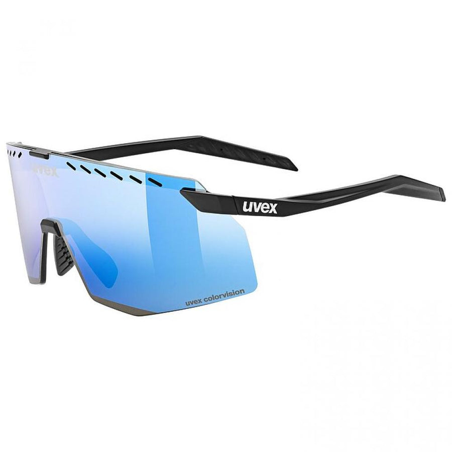 uvex Fahrradhelm pace stage CV black matt buzzy blue, mit colorvision® für bessere Sicht, top Belüftung, aerodynamisch für sportliche Touren