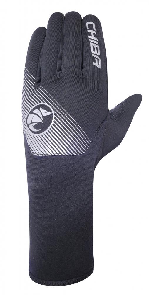 CHIBA Softshell - winddichte Radhandschuhe mit Touchfunktion, XS, schwarz