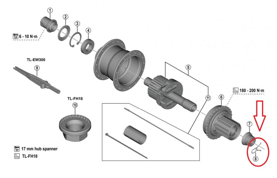 SHIMANO Leitungsführung für FH-U6060 (SNAP HOOK) Standardgröße - sichere Leitungsfixierung