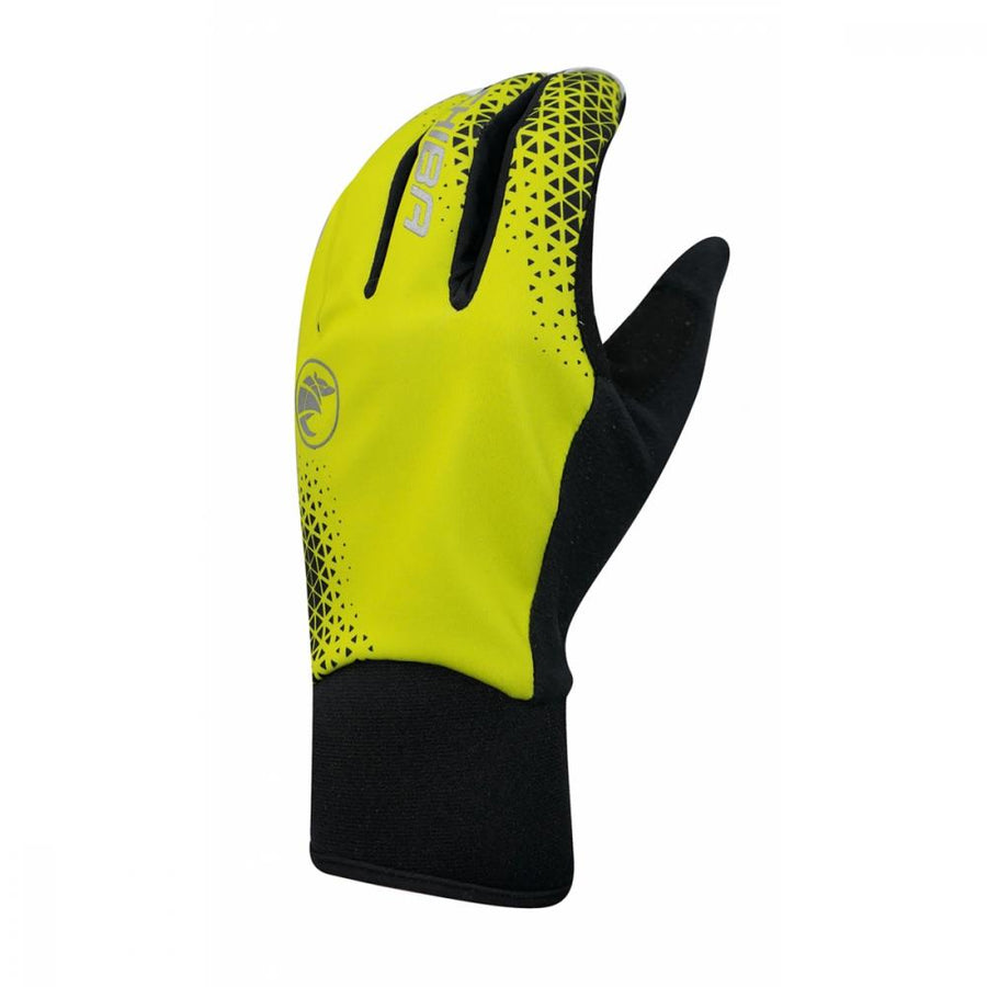 CHIBA Race Performer Light - Radhandschuhe, winddicht, atmungsaktiv, Größe 8, neon/silbe