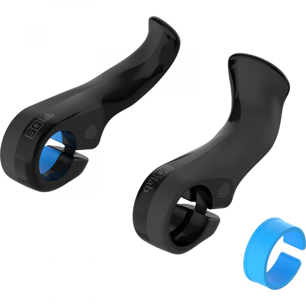 SQlab Innerbarends 411 2.0 BLK/BLK - Ergonomische Lenkeraufsätze für MTB und Trekking - Lenkeraufsatz