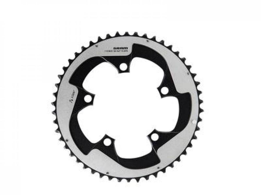 SRAM Red 22 Road Kettenblatt 50T, silber-schwarz, für präzises Schalten am Rennrad.
