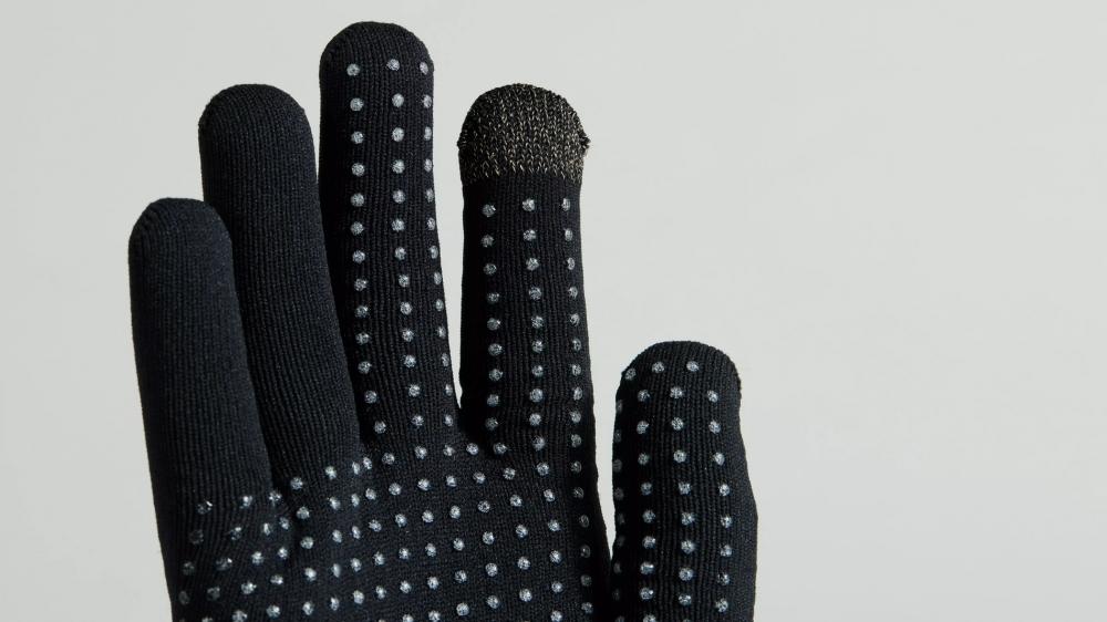 THERMAL KNIT GLOVE LF BLK L - Thermo Strickhandschuhe Schwarz Größe L - Handschuh Langfinger