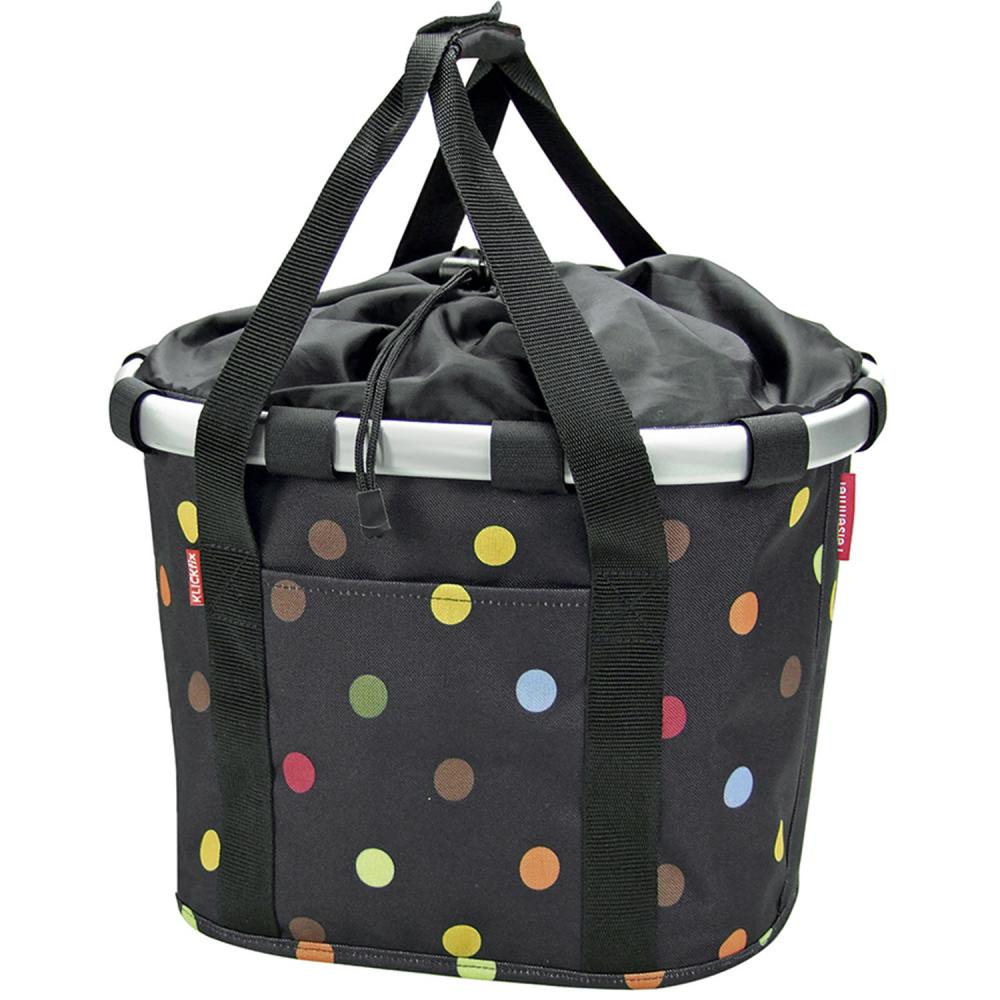 KLICKfix Fahrradkorb Fahrradtasche Bikebasket Reisenthel dots 28x26x35 cm