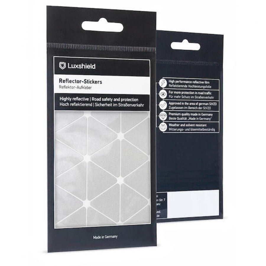 Luxshield Reflektor-Sticker Dreieck Klein Silber - mehr Sicherheit durch hohe Sichtbarkeit