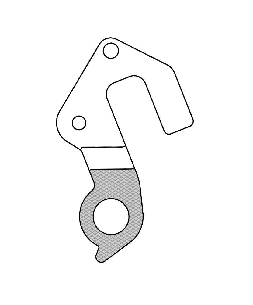 Marwi Schaltauge GH-267 inkl. Schrauben für Focus/Kalkhoff/Univega/Raleigh, Aluminium silber