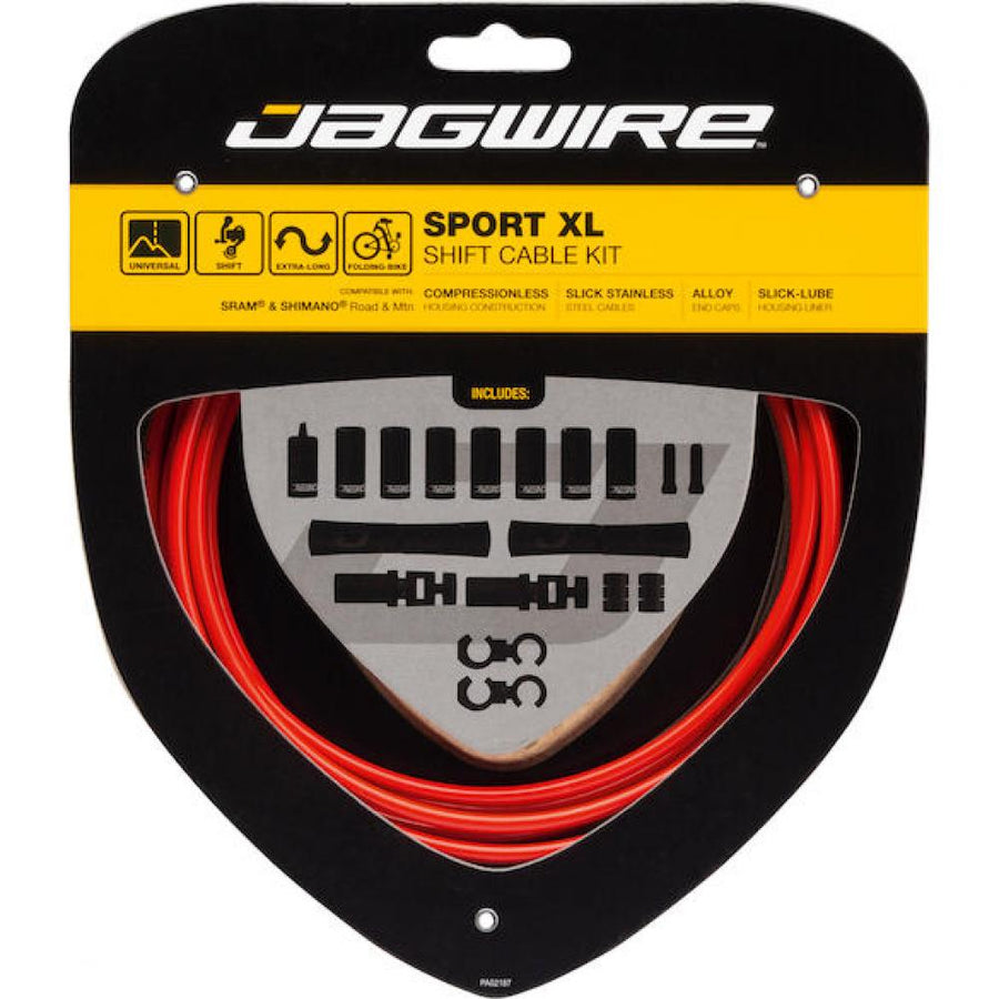 Jagwire Sport XL Schaltzugset Road & Mountain Rot - Universal-Kompatibilität