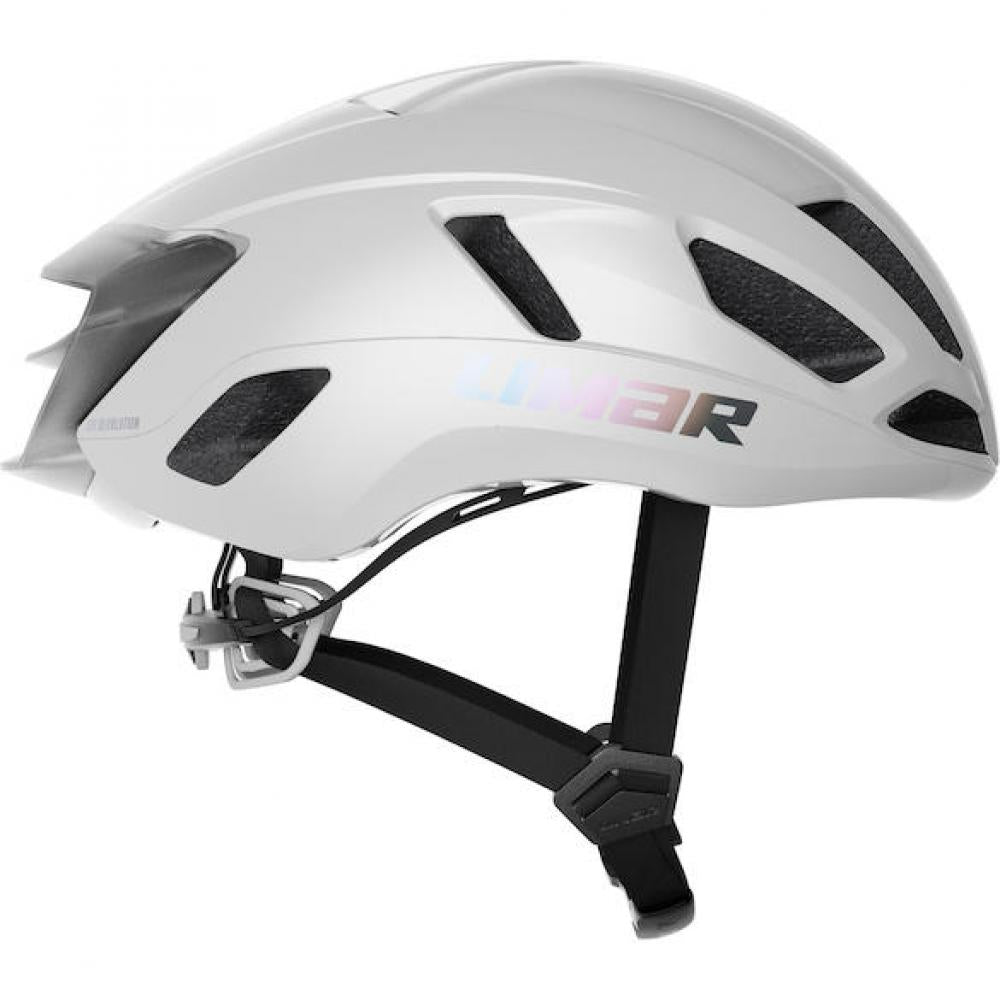 Limar Air Atlas Iridescent Matt White L Weiß - ultraleichter Aero-Rennradhelm mit Top-Belüftung