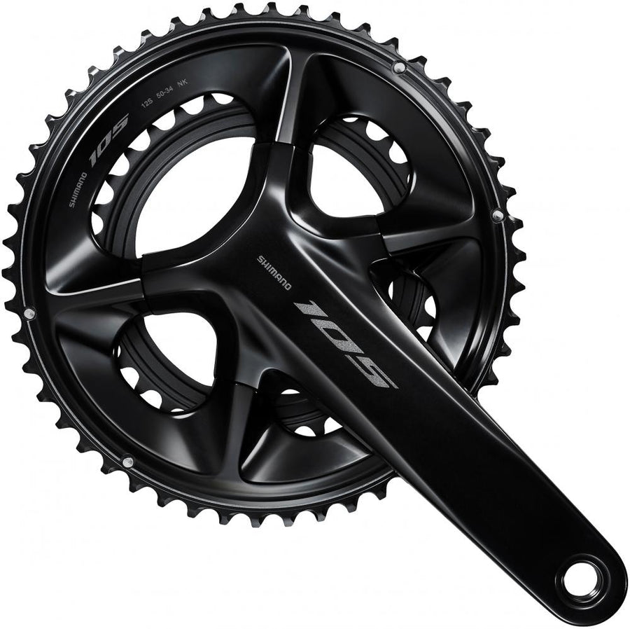 Shimano 105 FC-R7100 12-fach Kurbelgarnitur 52-36, schwarz für Rennräder.