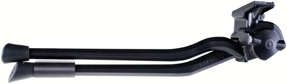 Zweibeinständer Twin 28 Zoll - Stabiler Fahrradständer Aus Aluminium-legierung Mit Ständerplattenmontage, Trittverbreiterung F24, Aluminium-lasche Und M10x55 Senkschraube, Bis 35 Kg Belastbar, Schwarz