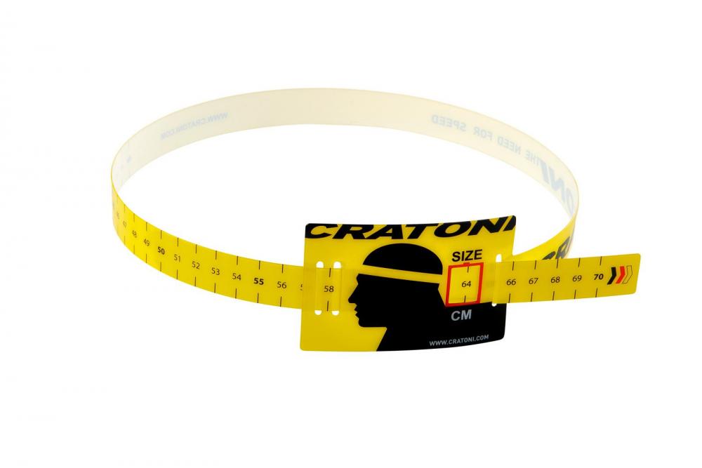Cratoni Kopfmaßband | schwarz-gelb | UNI