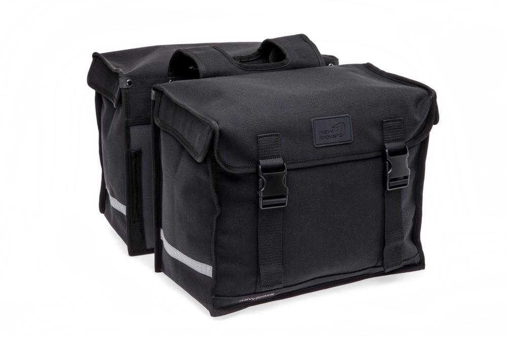 New Looxs Doppelpacktasche Canvas Double Camping 46 l - robuste Gepäckträgertasche für Alltag & Tour