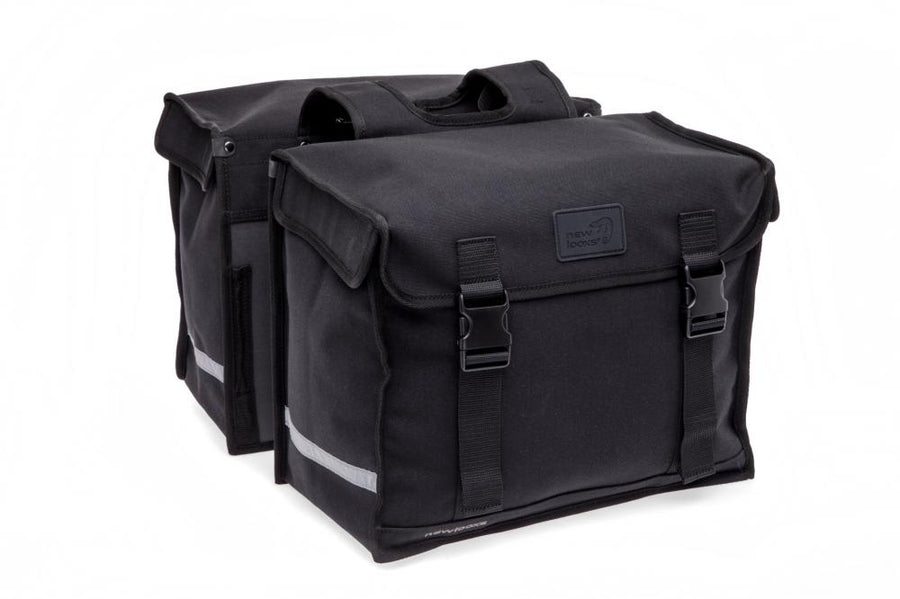New Looxs Doppelpacktasche Canvas Double Camping 46 l - robuste Gepäckträgertasche für Alltag & Tour
