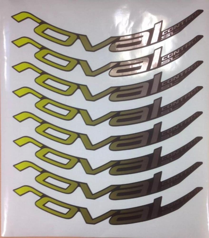 ROVAL Control SL 29 Zoll Laufradsatz Aufkleber Set - 8 Decals Hyper Green - Decal-Kit