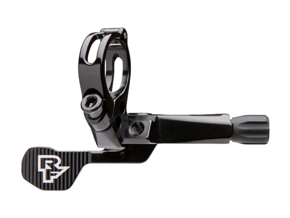 Race Face Turbine R Remote Hebel schwarz für präzise Dropper-Post-Steuerung.
