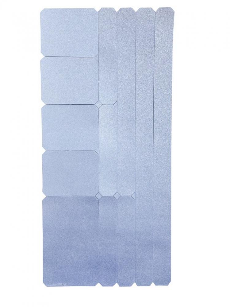 WOWOW Reflektierende 3M Sticker, 8,5x18 cm, vorgeschnittene Formen, starke Klebeschicht, haftet auf verschiedenen Untergründen, grau.